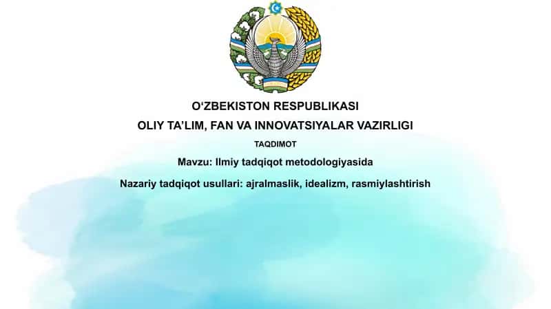 Ilmiy tadqiqot metodologiyasi
