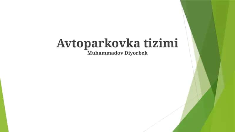 Avtoparkovka tizimi