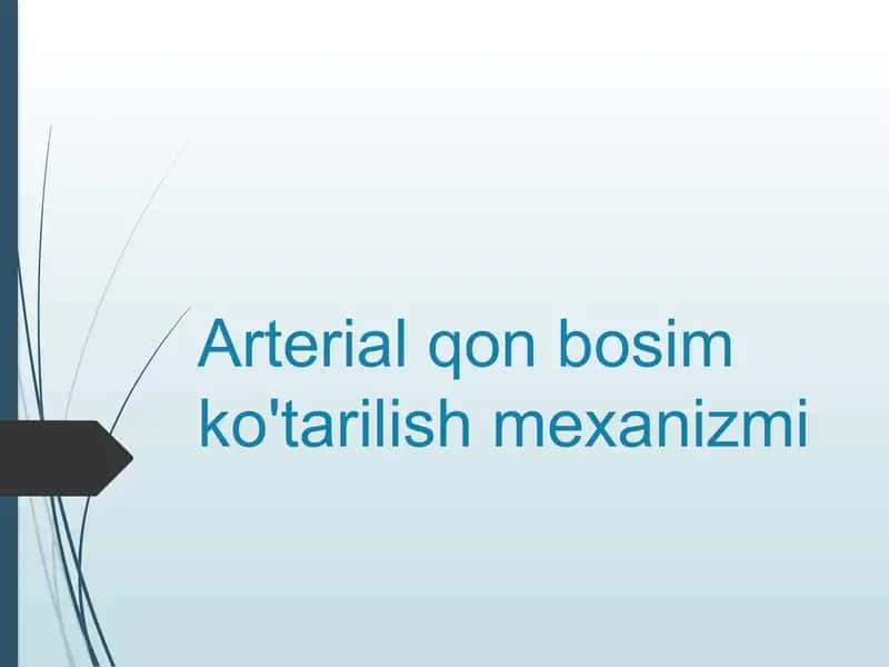 Arterial qon bosim ko'tarilish mexanizmi