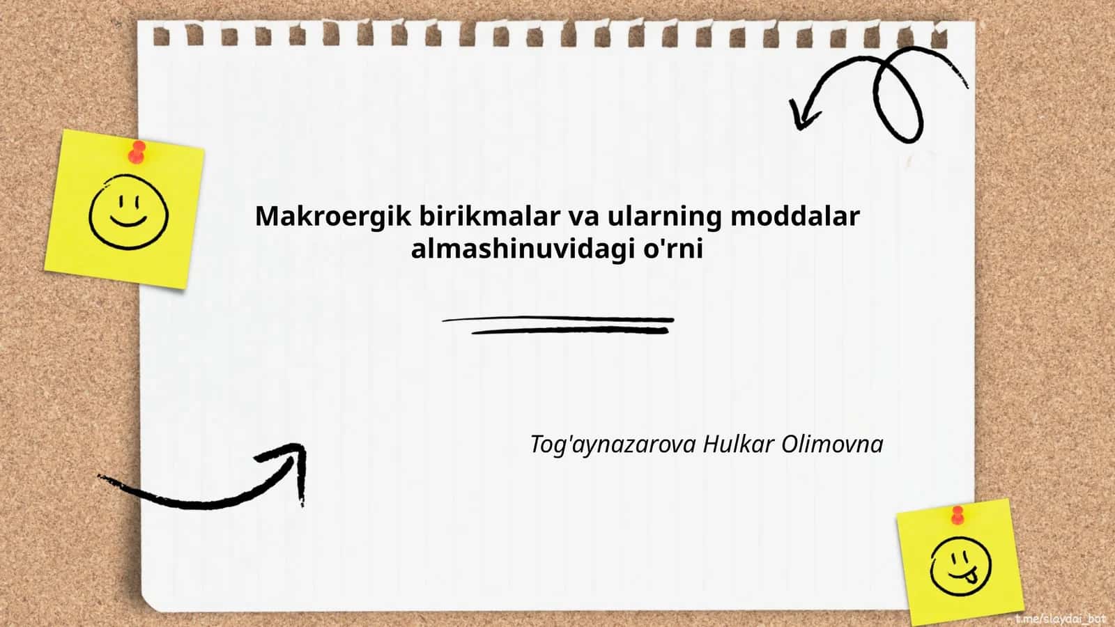 Makroergik birikmalar va ularning moddalar almashinuvidagi o'rni