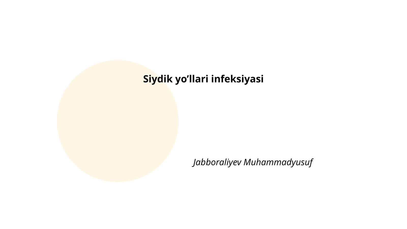Siydik yo’llari infeksiyasi