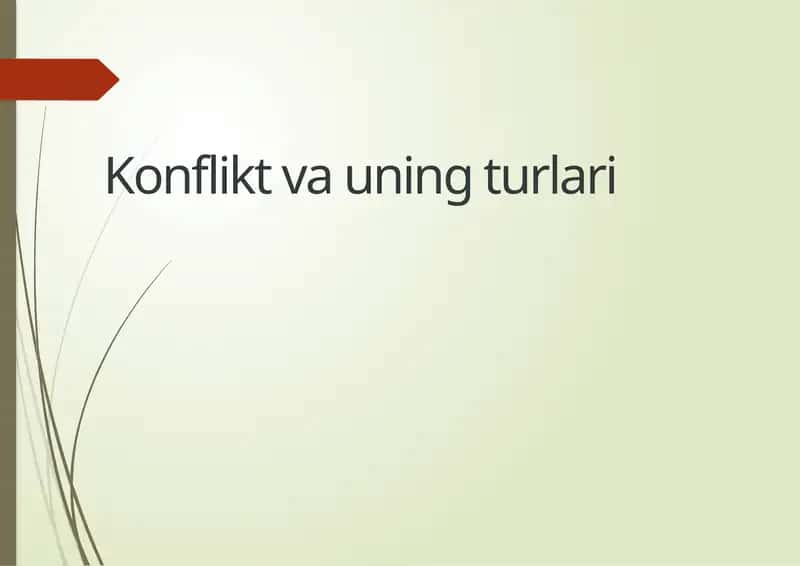 Konflikt va uningturlari