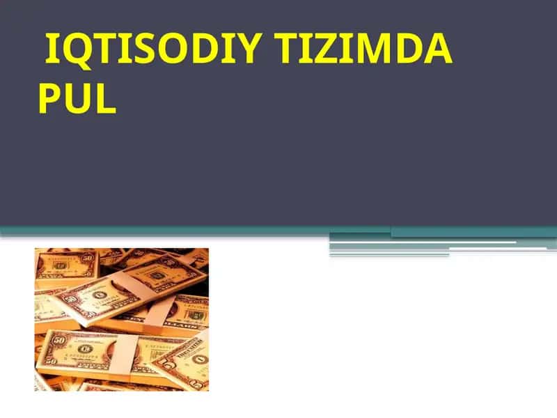 IQTISODIY TIZIMDA PUL