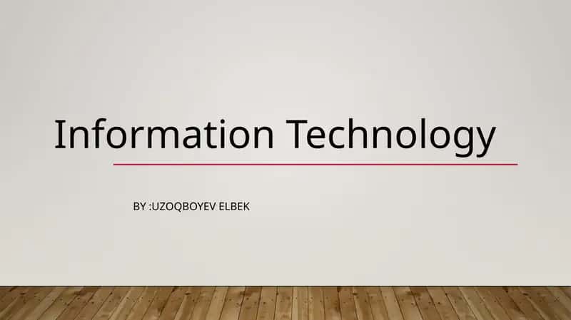 Information Technology