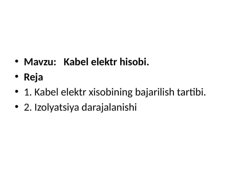 Kabelelektr hisobi