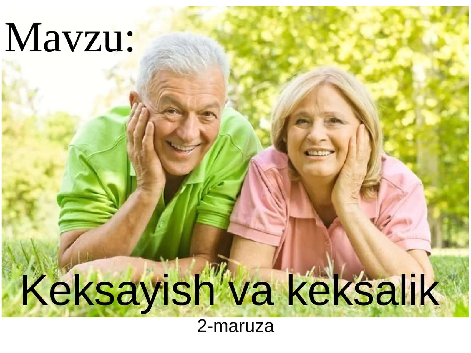 Keksayishva keksalik 2-maruza