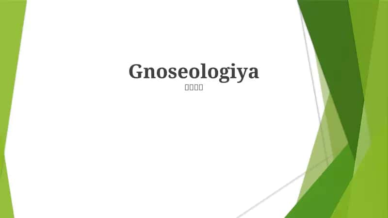 Gnoseologiya