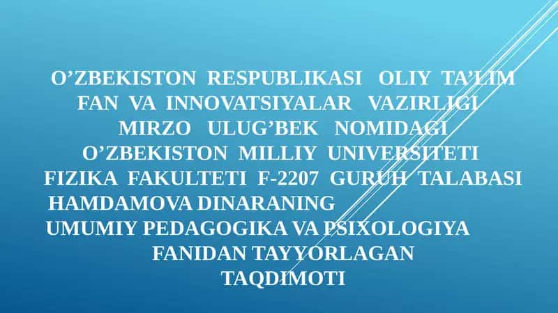 Pedagogik psixologiya metodlari