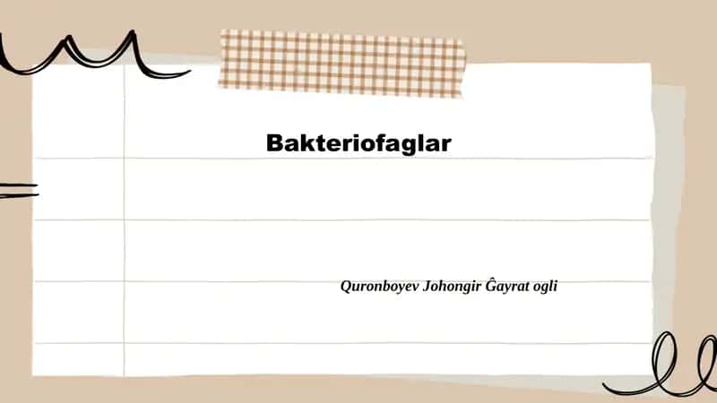 Bakteriofaglar