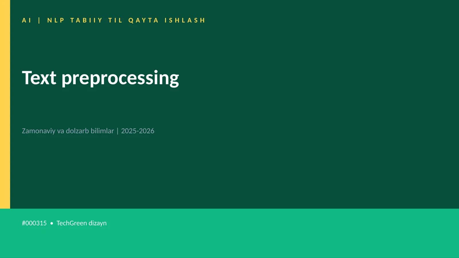 Text preprocessing