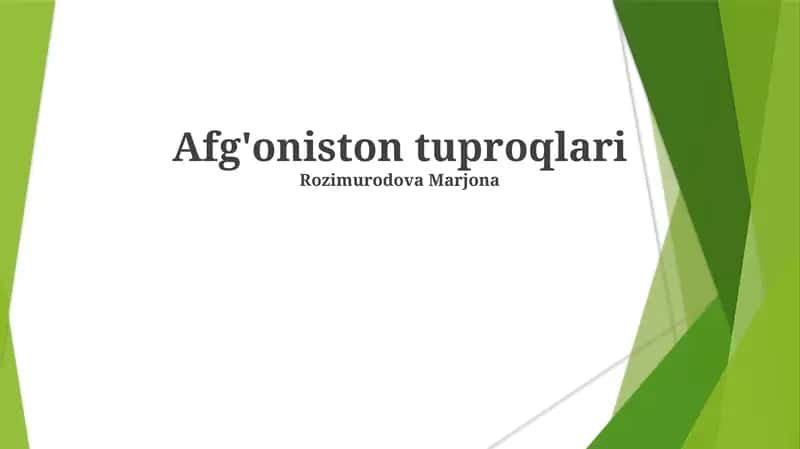 Afg'oniston tuproqlari
