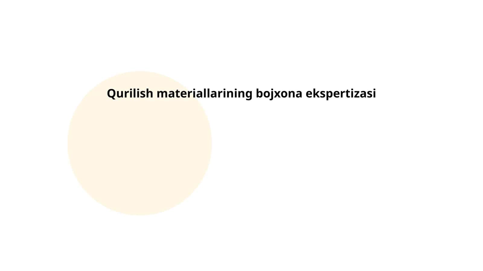 Qurilish materiallarining bojxona ekspertizasi
