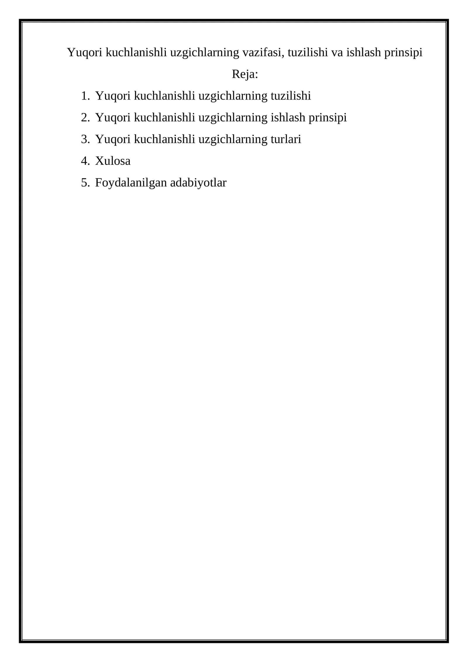 Yuqori kuchlanishli uzgichlarning vazifasi, tuzilishi va ishlash prinsipi