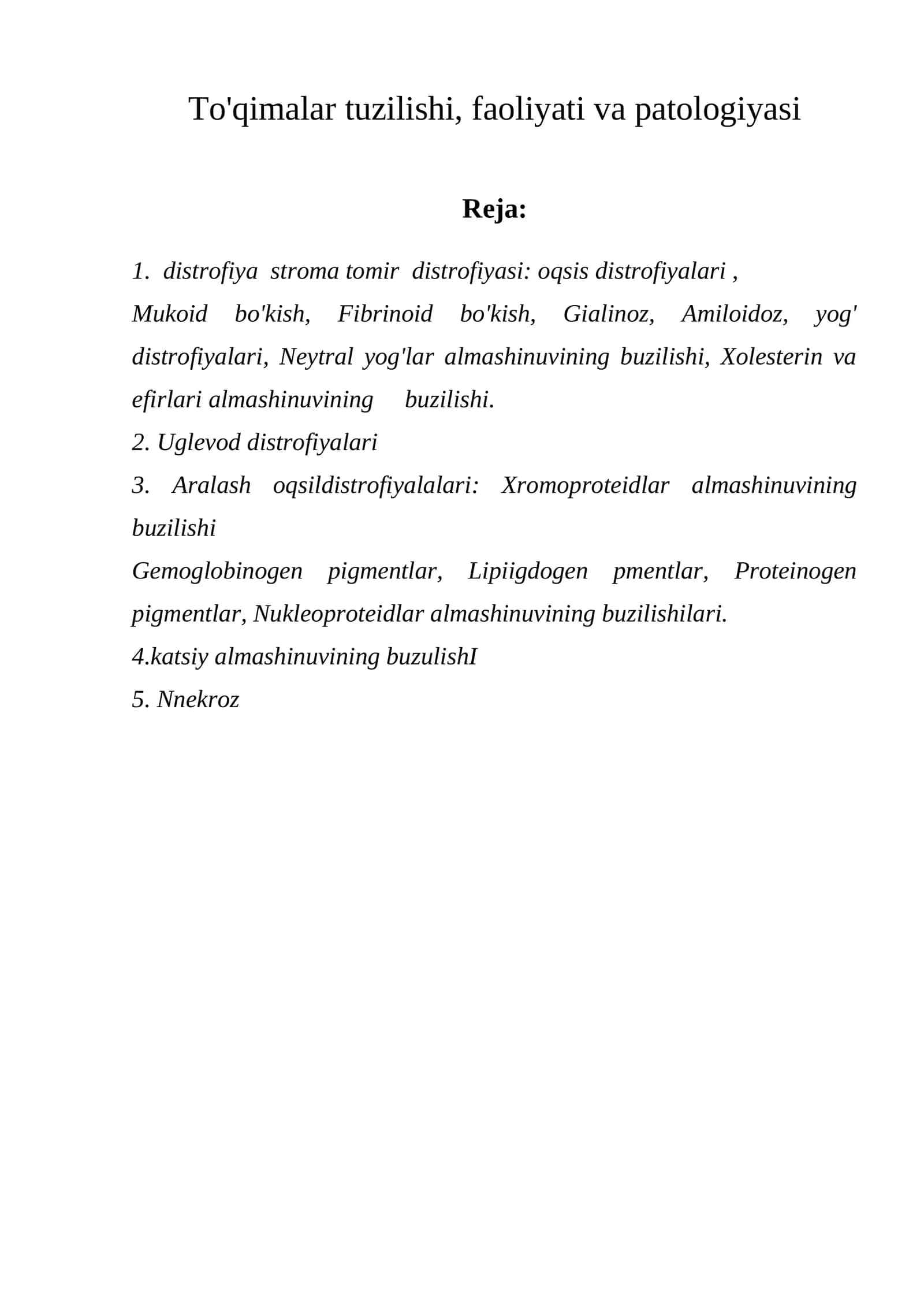 To'qimalar tuzilishi, faoliyati va patologiyasi.doc