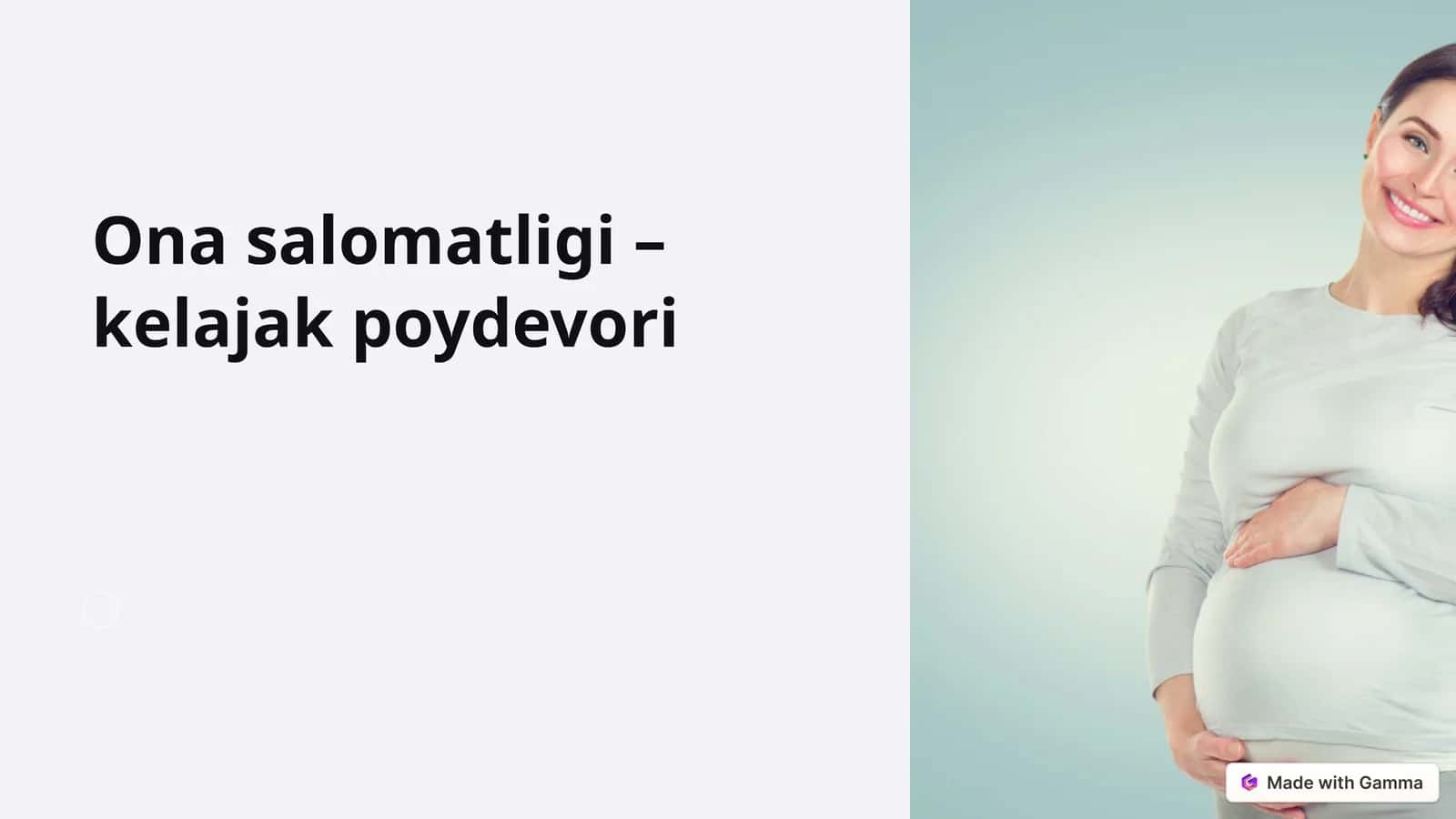 Ona salomatligi – kelajak poydevori