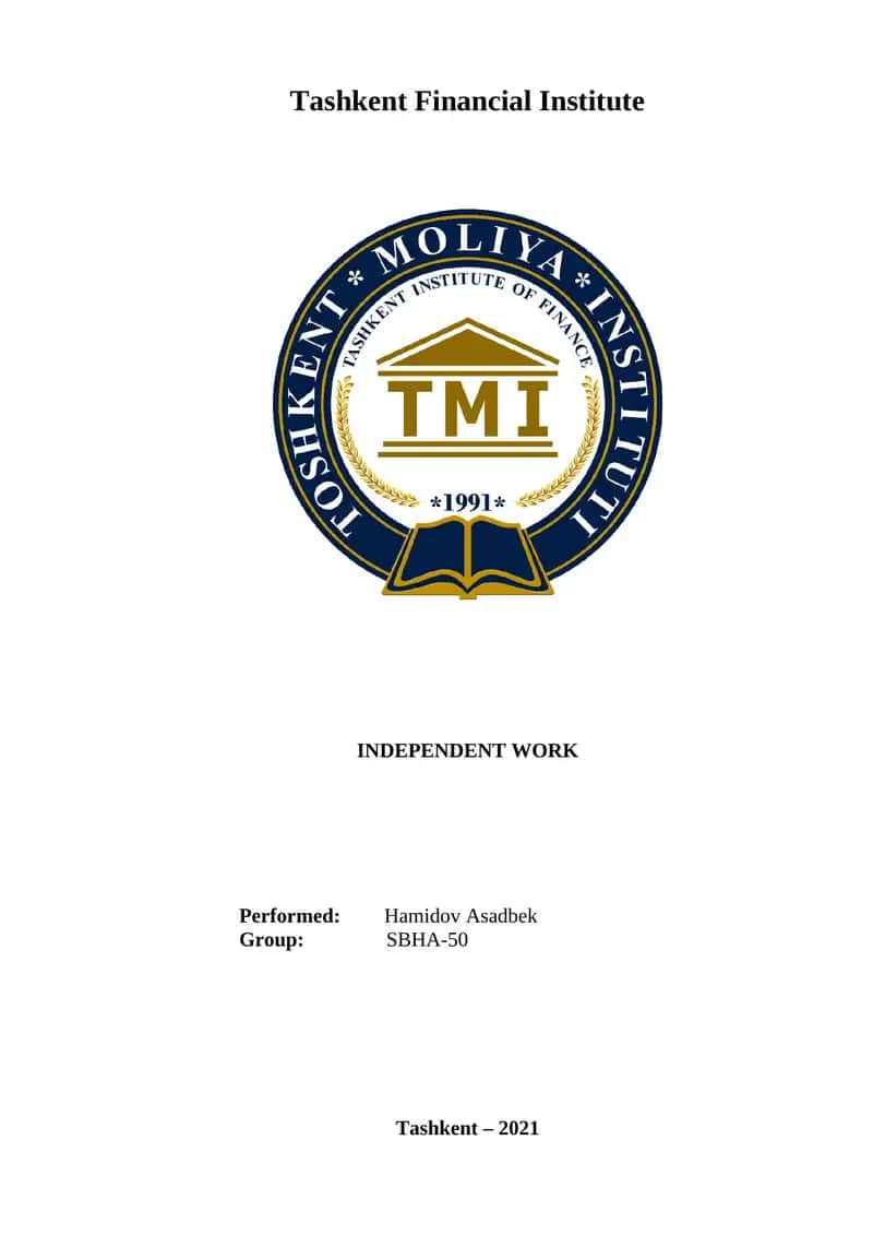 INDEPENDENT WORK