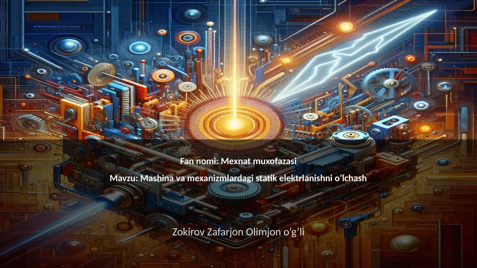 Mashina va mexanizmlardagi statik elektrlanishni o’lchash