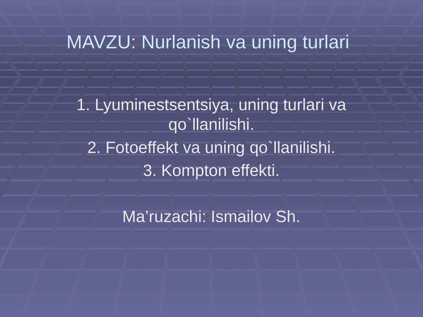 Nurlanishva uning turlari