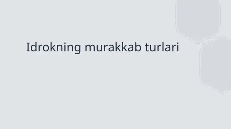 Idrokning murakkab turlari