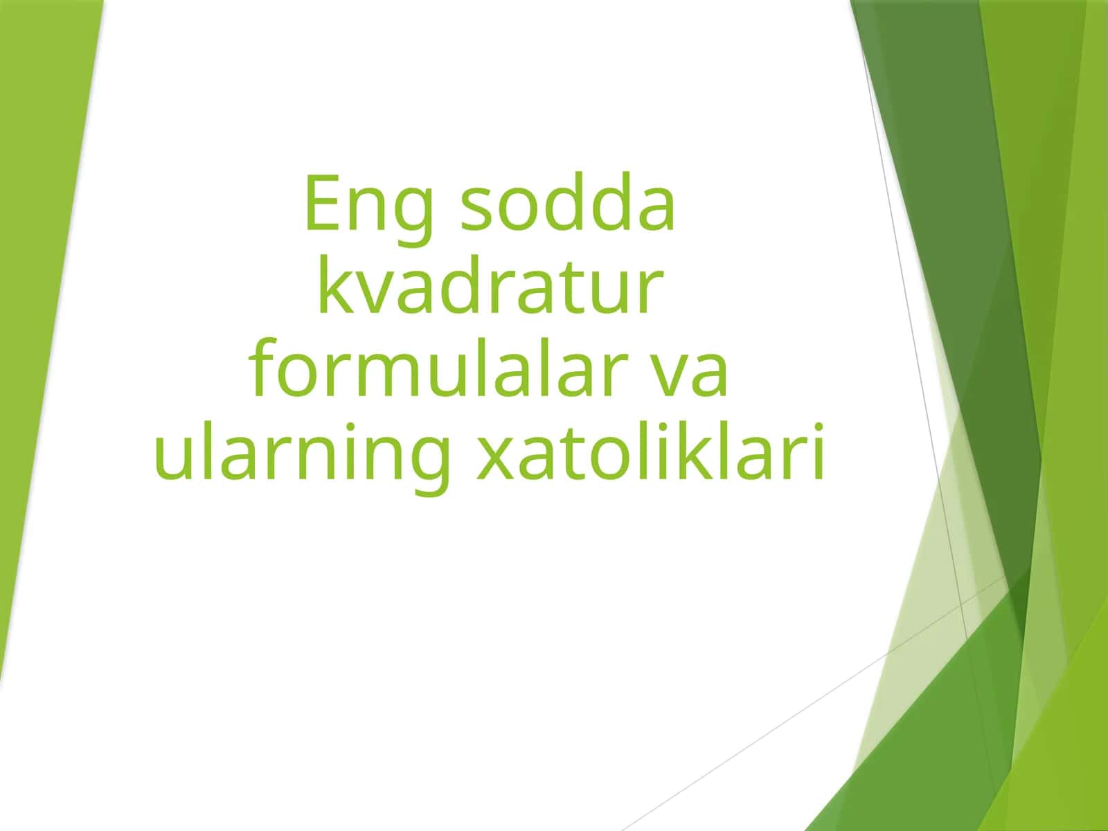 Kvadratur formulalar