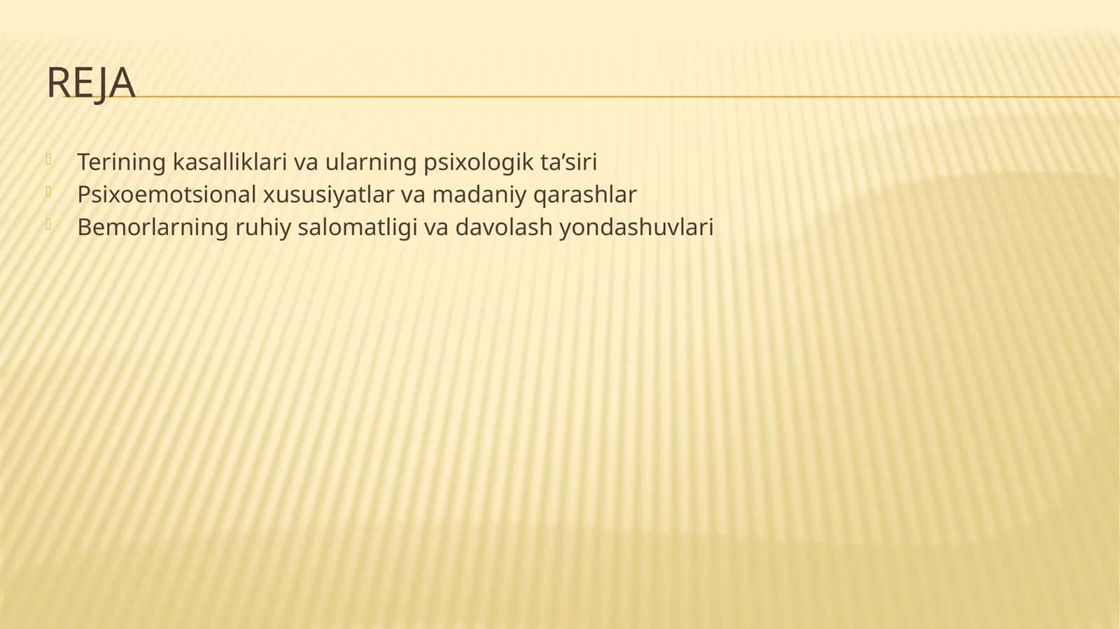 Terining kasalliklari va ularning psixologik ta’siri