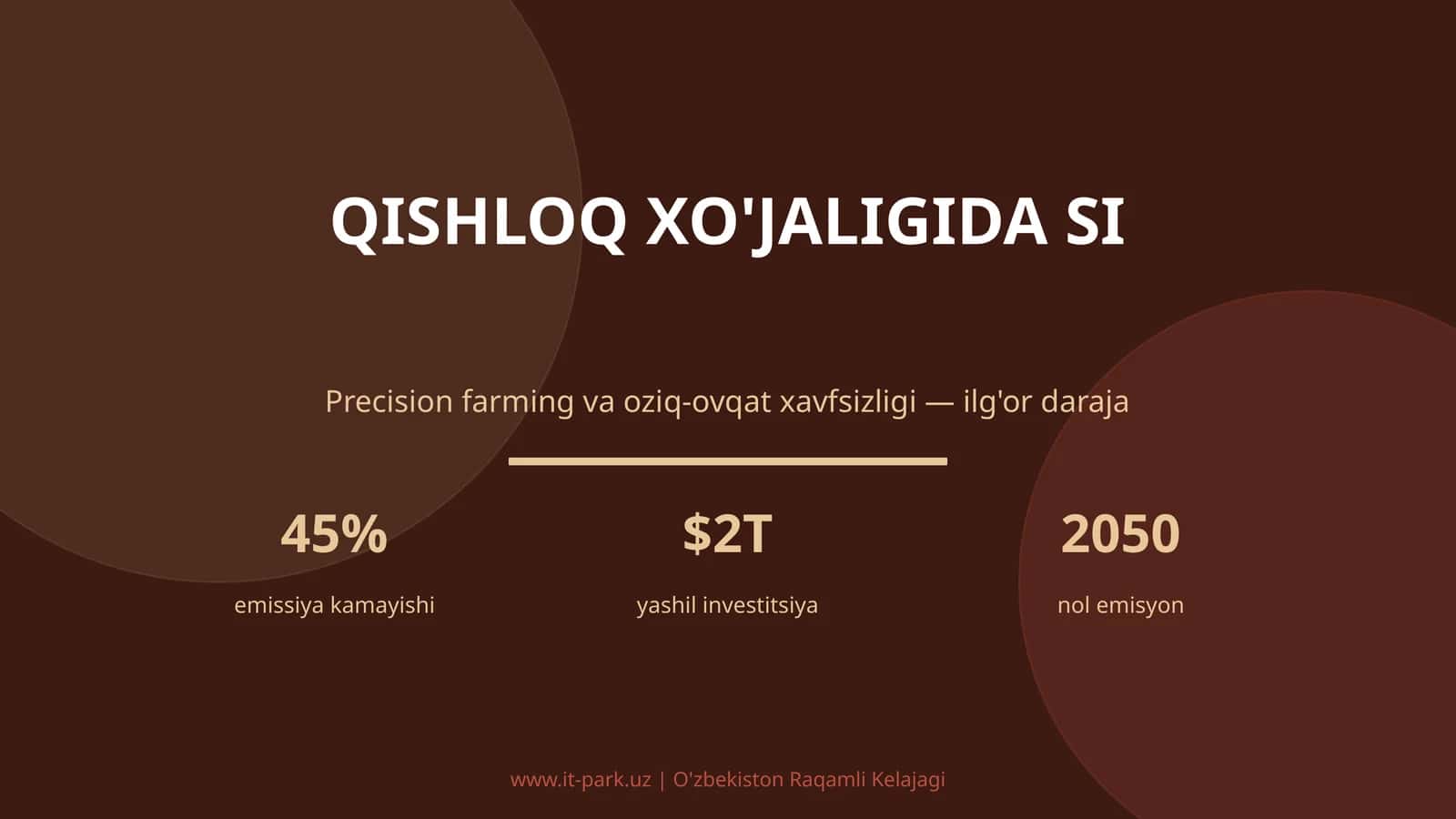 Qishloq xo'jaligida SI
