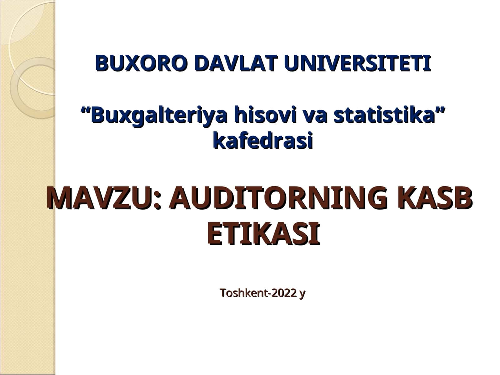 Auditorning kasbetikasi