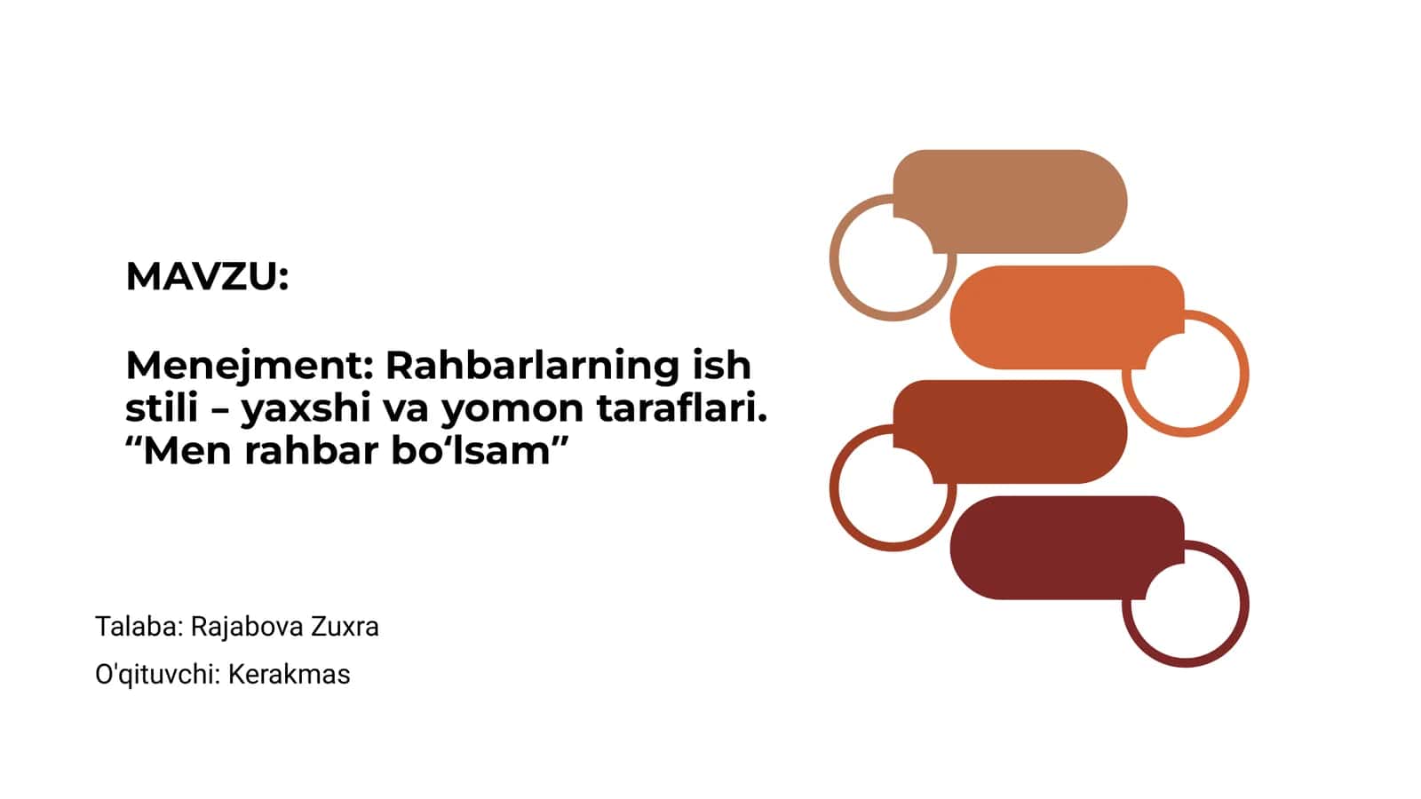 Menejment: Rahbarlarning ish stili – yaxshi va yomon taraflari. “Men rahbar bo‘lsam”