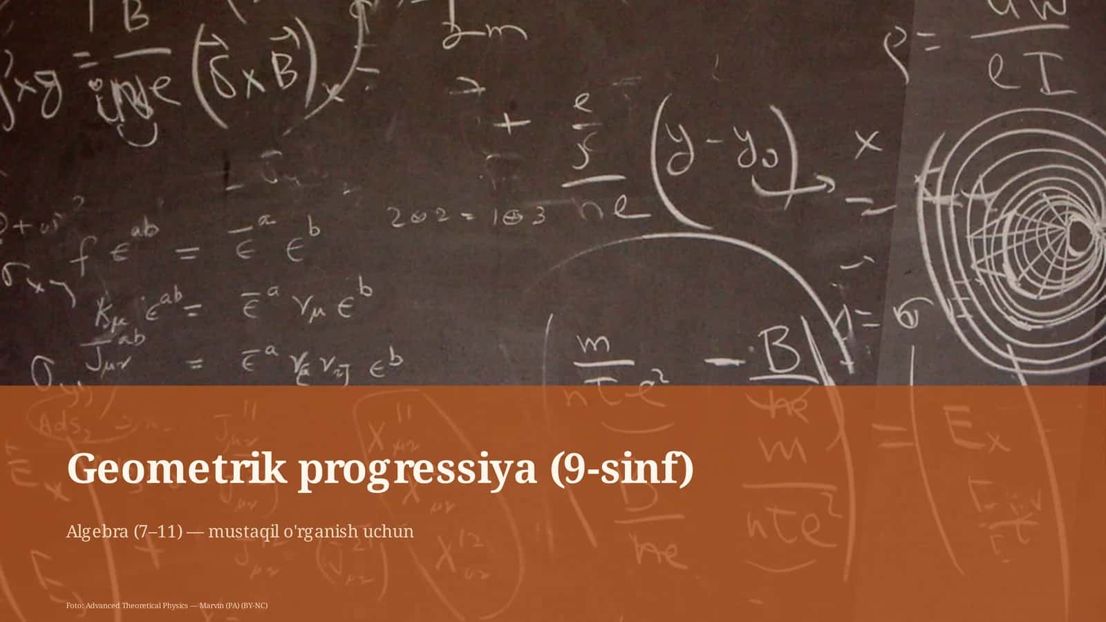 Geometrik progressiya (9-sinf)