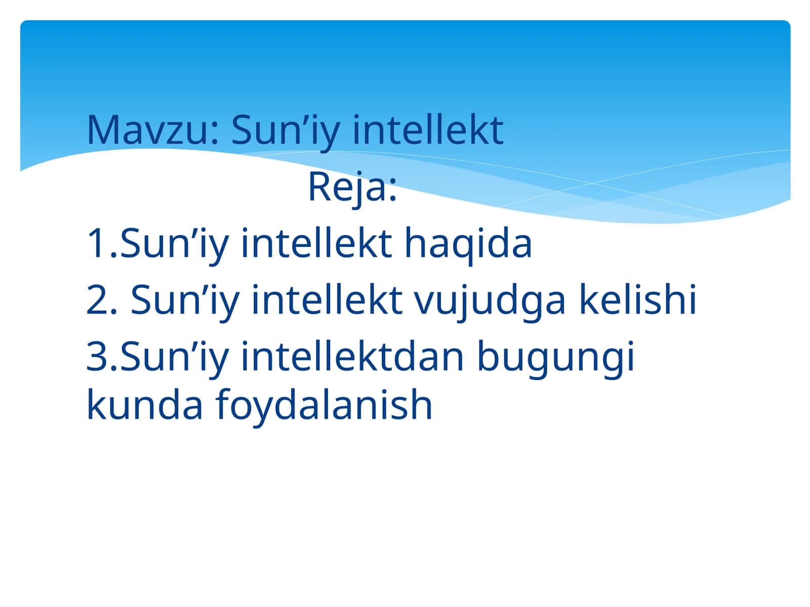 Sun’iy intellekt