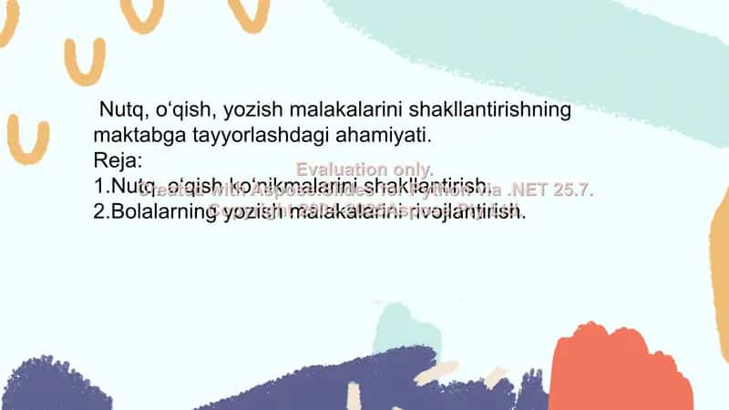 Nutq, o‘qish, yozish malakalarini shakllantirishning maktabga tayyorlashdagi ahamiyati