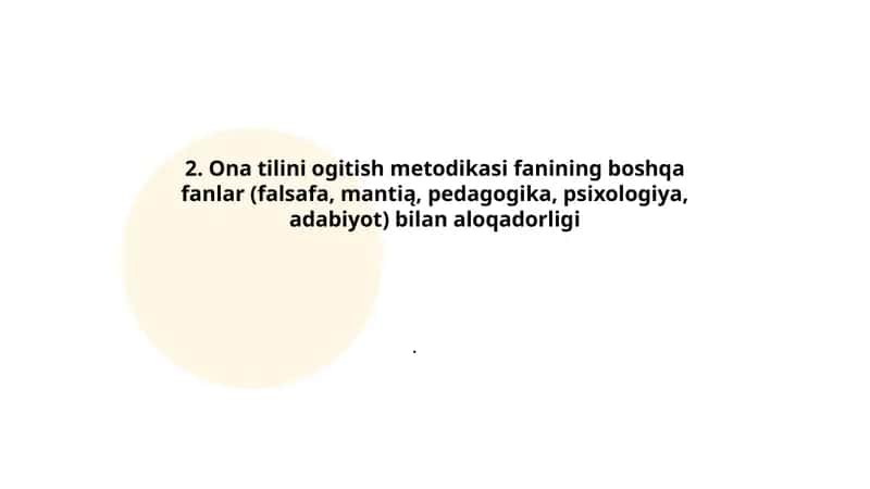 Ona tilini oʻqitishning falsafa bilan aloqadorligi