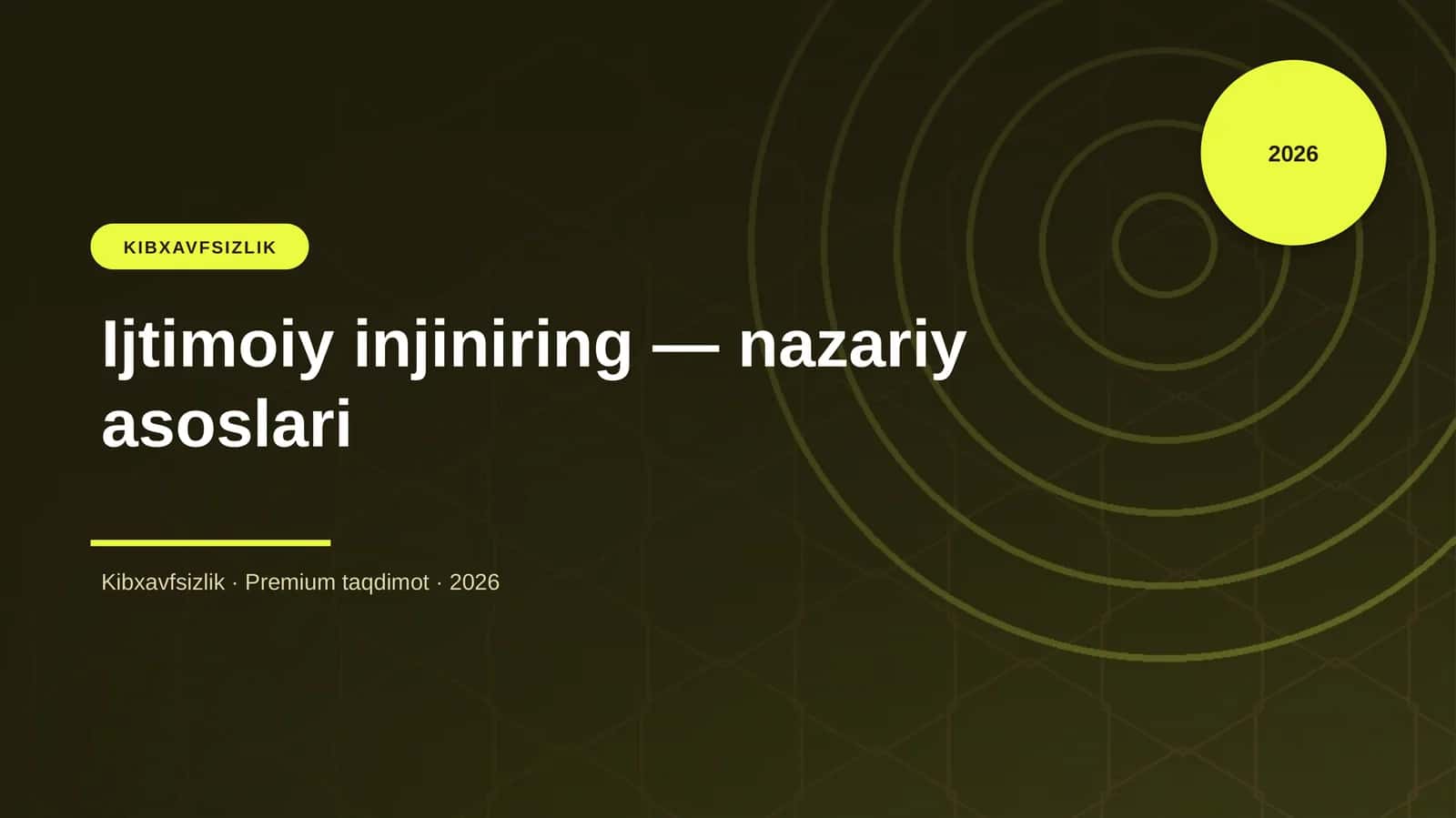Ijtimoiy injiniring — nazariy asoslari