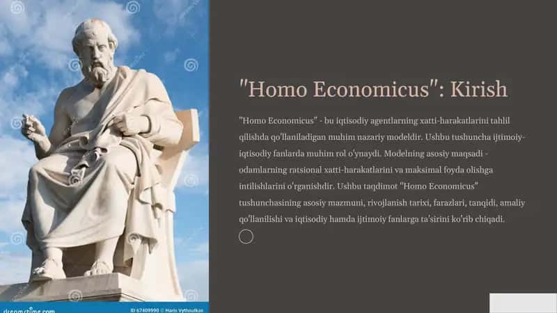 "Homo Economicus": Kirish