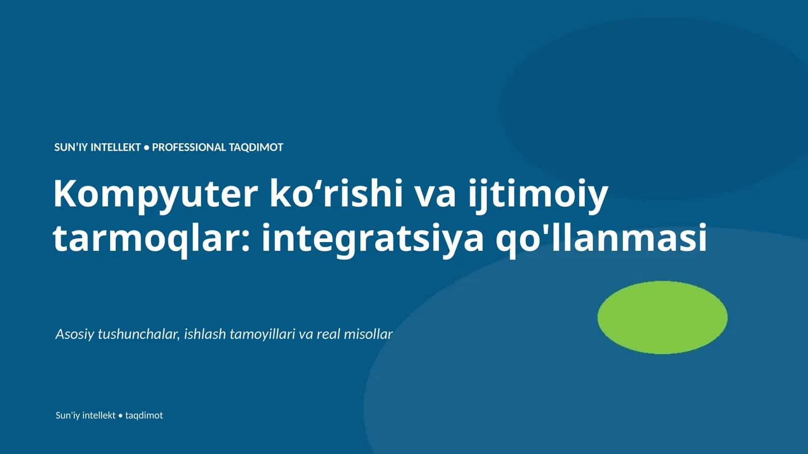 SUN’IY INTELLEKT • PROFESSIONAL TAQDIMOT