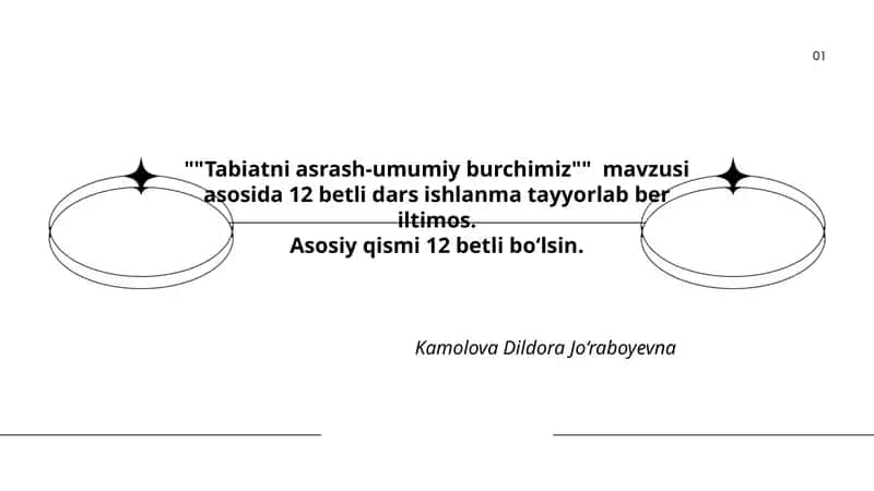 "Tabiatni asrash-umumiy burchimiz"
