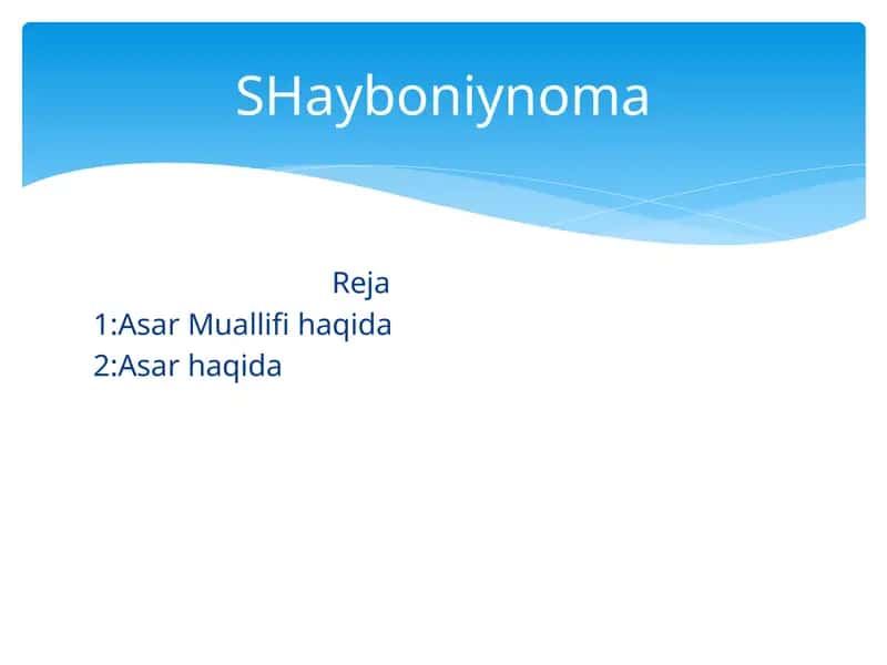 SHayboniynoma