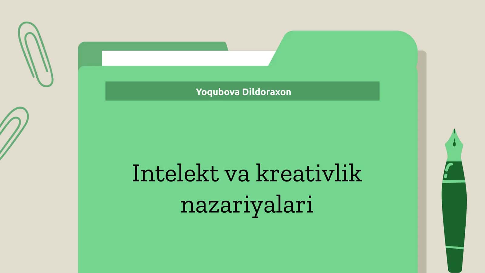 Intelekt va kreativlik nazariyalari