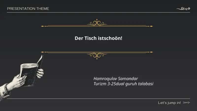 Der Tisch istschoön!