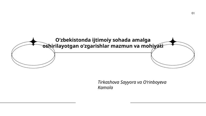 Oʻzbekistonda ijtimoiy sohada amalga oshirilayotgan oʻzgarishlar mazmun va mohiyati