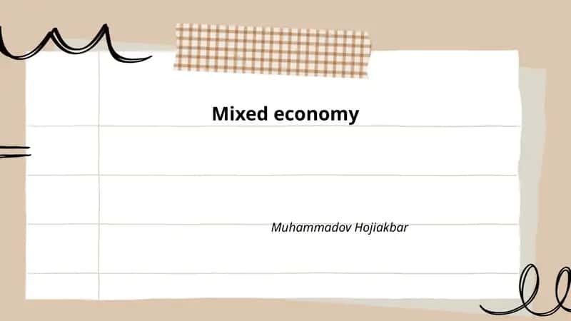 Mixed economy