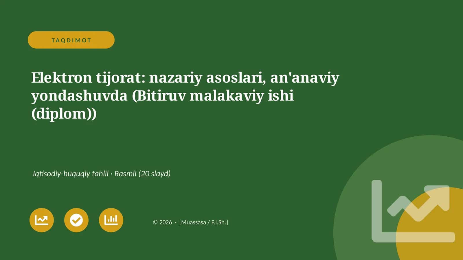 Elektron tijorat: nazariy asoslari, an'anaviy yondashuvda (Bitiruv malakaviy ishi (diplom))