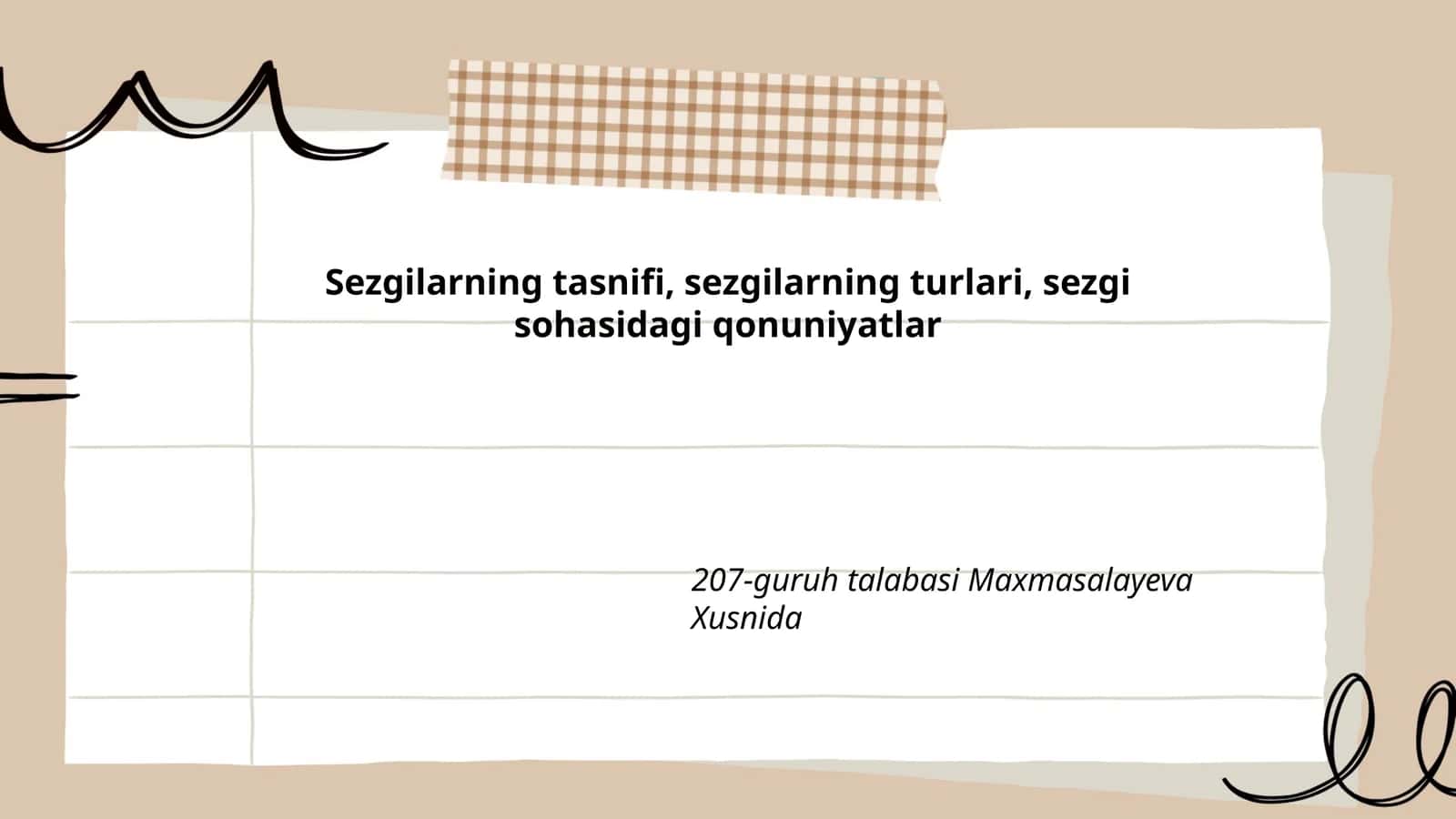 Sezgilar va ularning biologik asosi