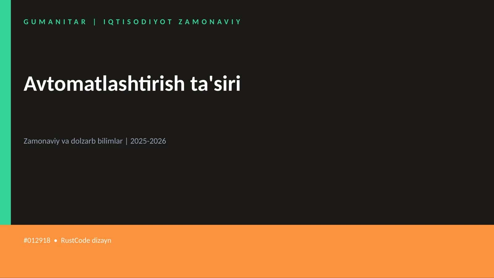 Avtomatlashtirish ta'siri