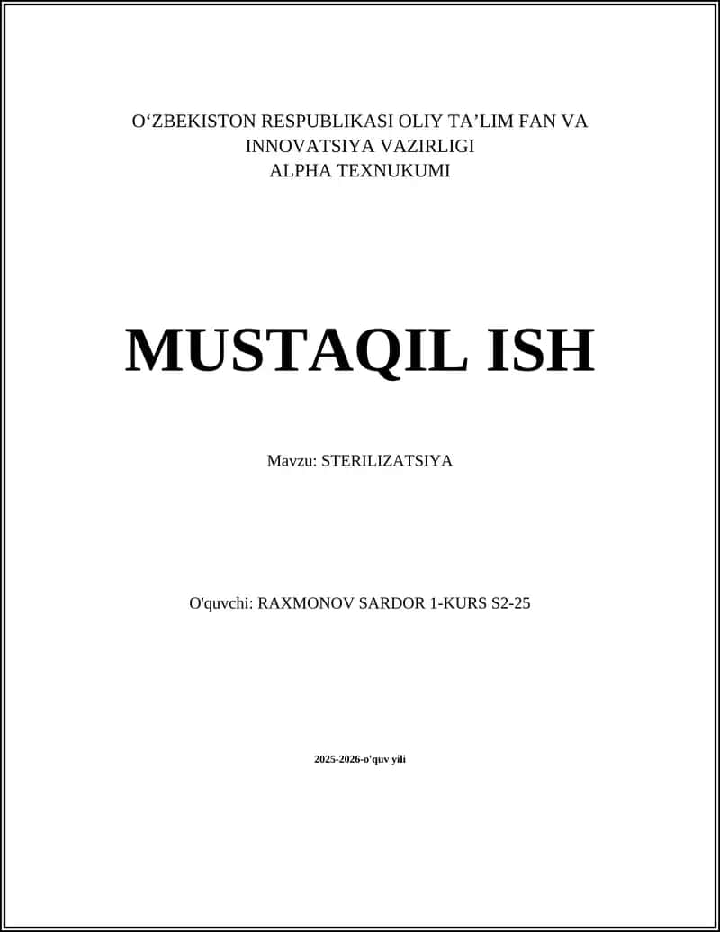 STERILIZATSIYA