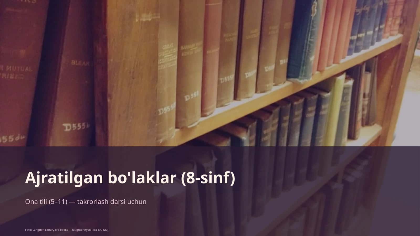 Ajratilgan bo'laklar (8-sinf)