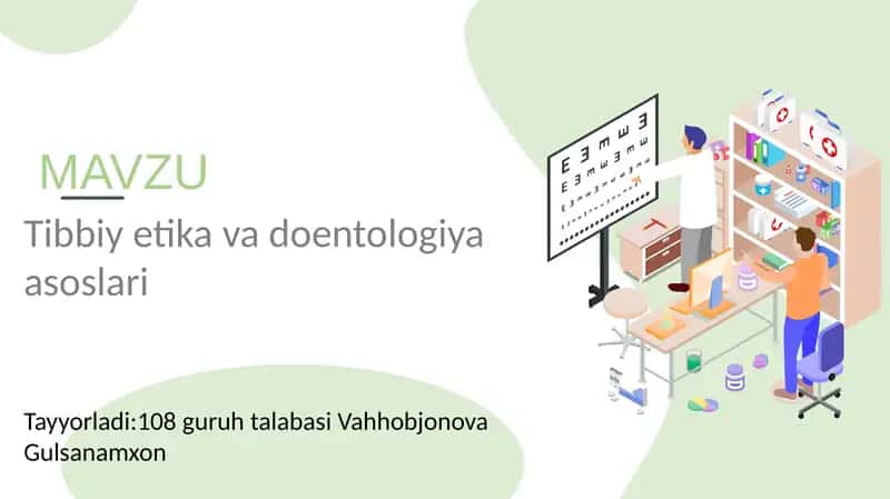 Tibbiyot va Doentologiya asoslari kitobi
