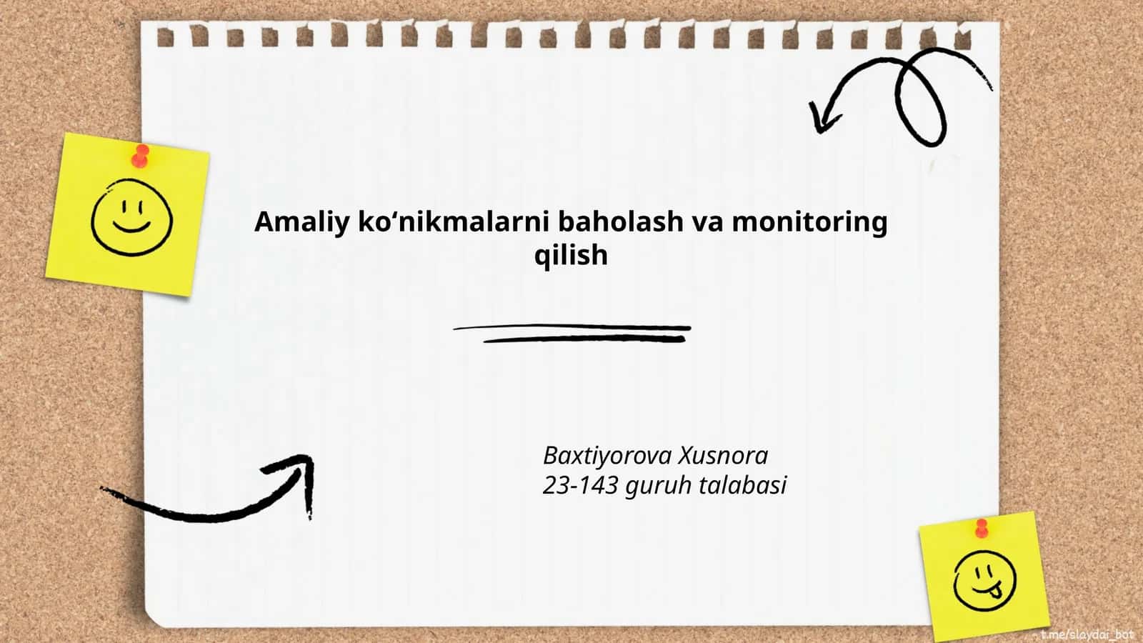 Amaliy koʻnikmalarni baholash va monitoring qilish