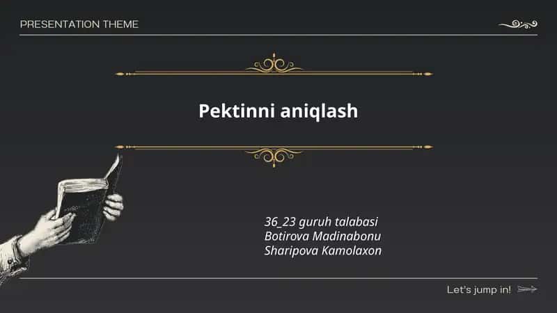 Pektinni aniqlash