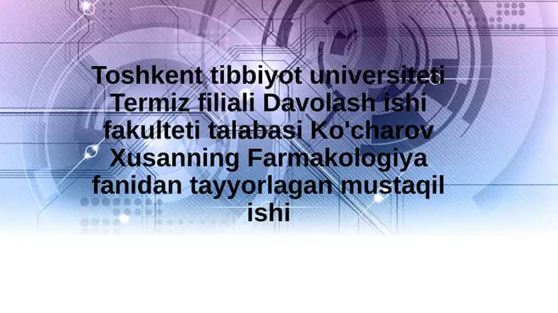 Biologik faol qo‘shimchalar va dori vositalarining qiyosiy tahlili.